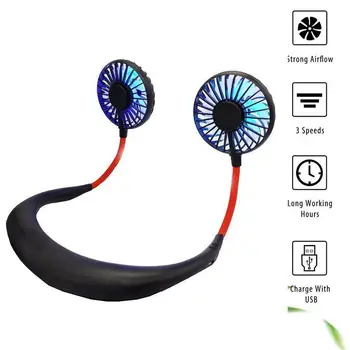 Neck Hanging Sports Mini USB Rechargeable Fan Mini Air Cooler Summer Portable LED Light Sports 2000mA 
Neck Hanging Sports Mini USB Rechargeable Fan Mini Air Cooler Summer Portable LED Light Sports 2000mA