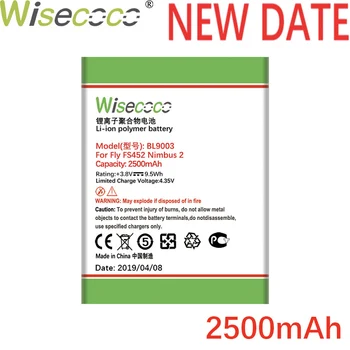 

WISECOCO 2500mAh BL9003 Battery For Fly FS452 Nimbus 2 CellPhone In Stock Latest Produce High Quality Battery+Tracking Number