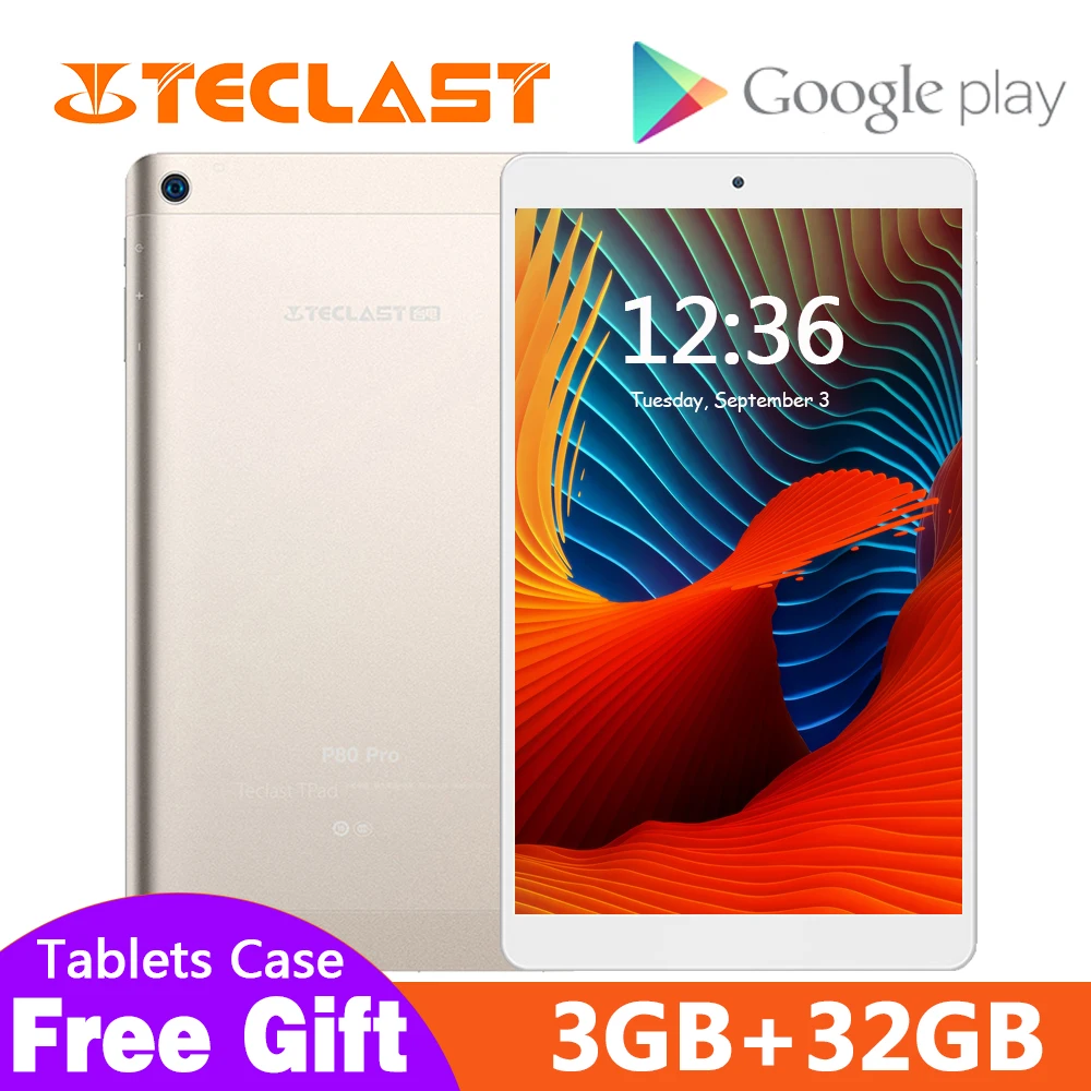 

Teclast P80 pro Tablets Andriod Tablet PC 8 Inch 1920*1200 3GB RAM 32GB ROM GPS 1.3GHz Dual WiFi Dual Cameras MTK8163