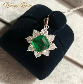 Wong Rain Vintage 100% 925 Sterling Silver Emerald Gemstone Wedding Engagement Flower Pendent Necklace Fine Jewelry Wholesale
Wong Rain Vintage 100% 925 Sterling Silver Emerald Gemstone Wedding Engagement Flower Pendent Necklace Fine Jewelry Wholesale
