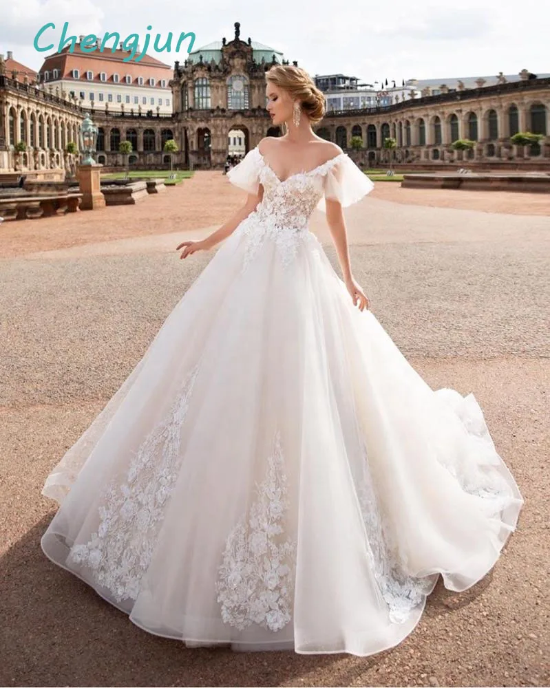 Hot-Sale-Appliqued-Wedding-Dress-Bridal-Gowns副本