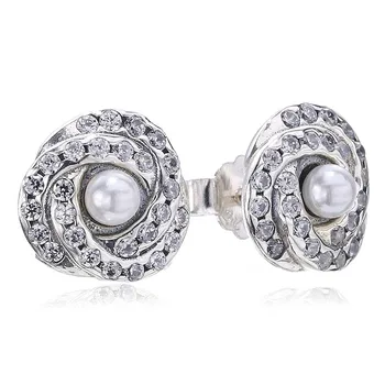 Authentic 925 Sterling Silver Earring Interlinked Circles With Pearl Studs Earrings For Women Wedding Gift Fine Jewelry
Authentic 925 Sterling Silver Earring Interlinked Circles With Pearl Studs Earrings For Women Wedding Gift Fine Jewelry