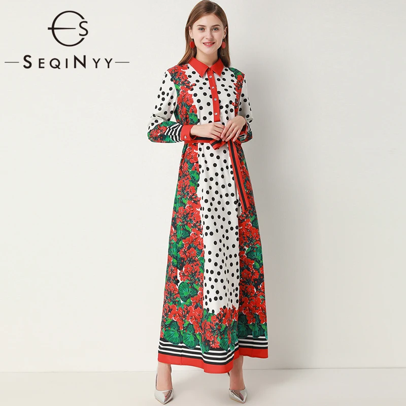 SEQINYY Elegant Long Dress 2020 Autumn Spring New Fashion Design High Quality Long Sleeve Dot Red Hydrangea Flower Printed Dress
SEQINYY Elegant Long Dress 2020 Autumn Spring New Fashion Design High Quality Long Sleeve Dot Red Hydrangea Flower Printed Dress