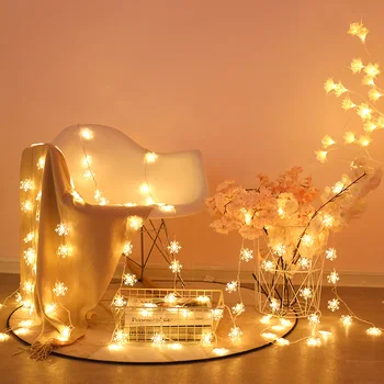 LED Garland Holiday Snowflakes String Fairy Lights Battery Powered Christmas Ornaments Christmas Decorations For Home New Year
LED Garland Holiday Snowflakes String Fairy Lights Battery Powered Christmas Ornaments Christmas Decorations For Home New Year