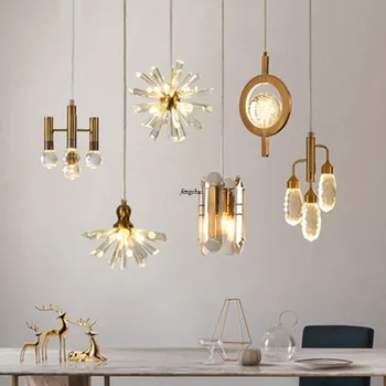 Nordic Luxury LED Crystal Pendant Lights Lighting Nordic Retro Cafe Loft Living Room Bedroom Bedside Cafe Bar Deco Light Fixture
Nordic Luxury LED Crystal Pendant Lights Lighting Nordic Retro Cafe Loft Living Room Bedroom Bedside Cafe Bar Deco Light Fixture