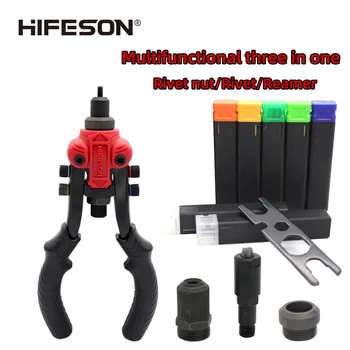 HIFESON Multifunctional manual rivet nut/rivet/reamer gun inserted into the threaded mandrel for manual riveting rivet nut
HIFESON Multifunctional manual rivet nut/rivet/reamer gun inserted into the threaded mandrel for manual riveting rivet nut