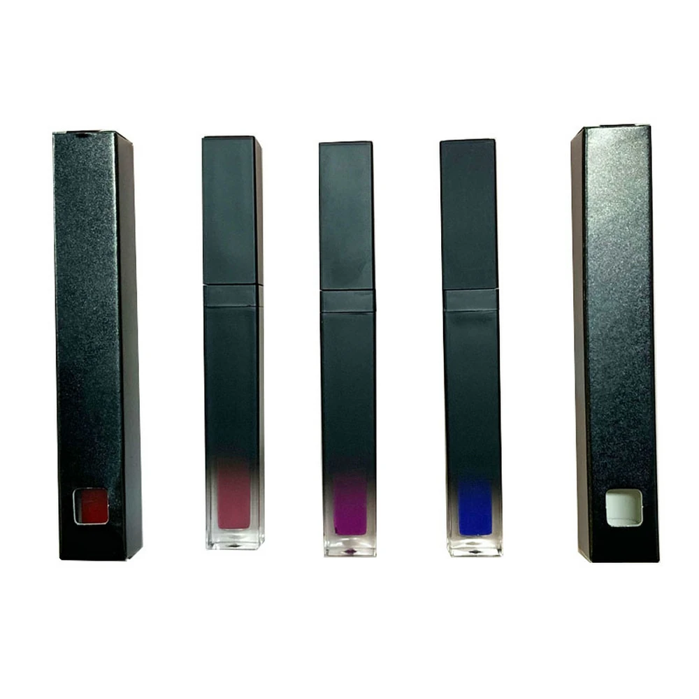 

41-color Black Tube Gradient Lip Gloss Long-lasting Makeup Lipgloss Bulk Custom Logo