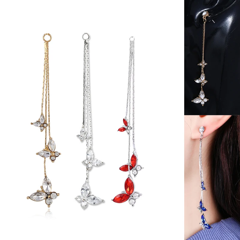 2020New Hot 50Pcs Zircon Rhinestone Three-butterfly Tassel button for DIY Jewelry Earrings pendants or hair accessoriess ER126
2020New Hot 50Pcs Zircon Rhinestone Three-butterfly Tassel button for DIY Jewelry Earrings pendants or hair accessoriess ER126