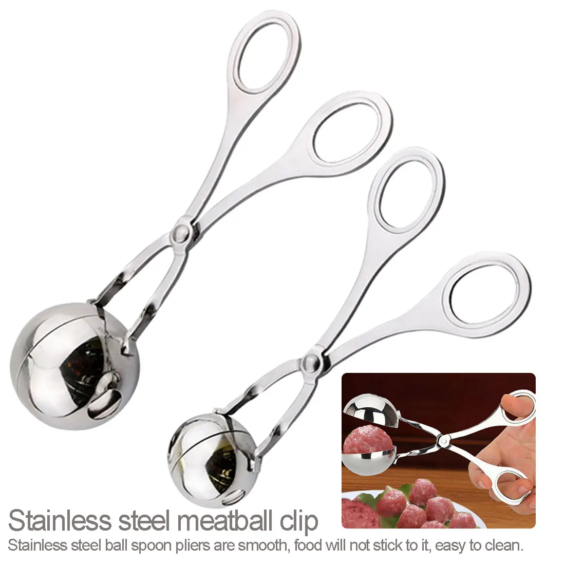 DIY Fish Meat Rice Ball Maker 16 cm /17 CM Kitchen Cooking Tools Convenient Meatball Maker Stainless Steel Stuffed Meatball Clip
DIY Fish Meat Rice Ball Maker 16 cm /17 CM Kitchen Cooking Tools Convenient Meatball Maker Stainless Steel Stuffed Meatball Clip