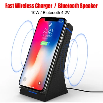3 In 1 Fast Wireless Charger with Bluetooth Speaker Phone Docking Stand Holder HandsFree Calling Loudspeaker for All Qi-Enabled 
3 In 1 Fast Wireless Charger with Bluetooth Speaker Phone Docking Stand Holder HandsFree Calling Loudspeaker for All Qi-Enabled
