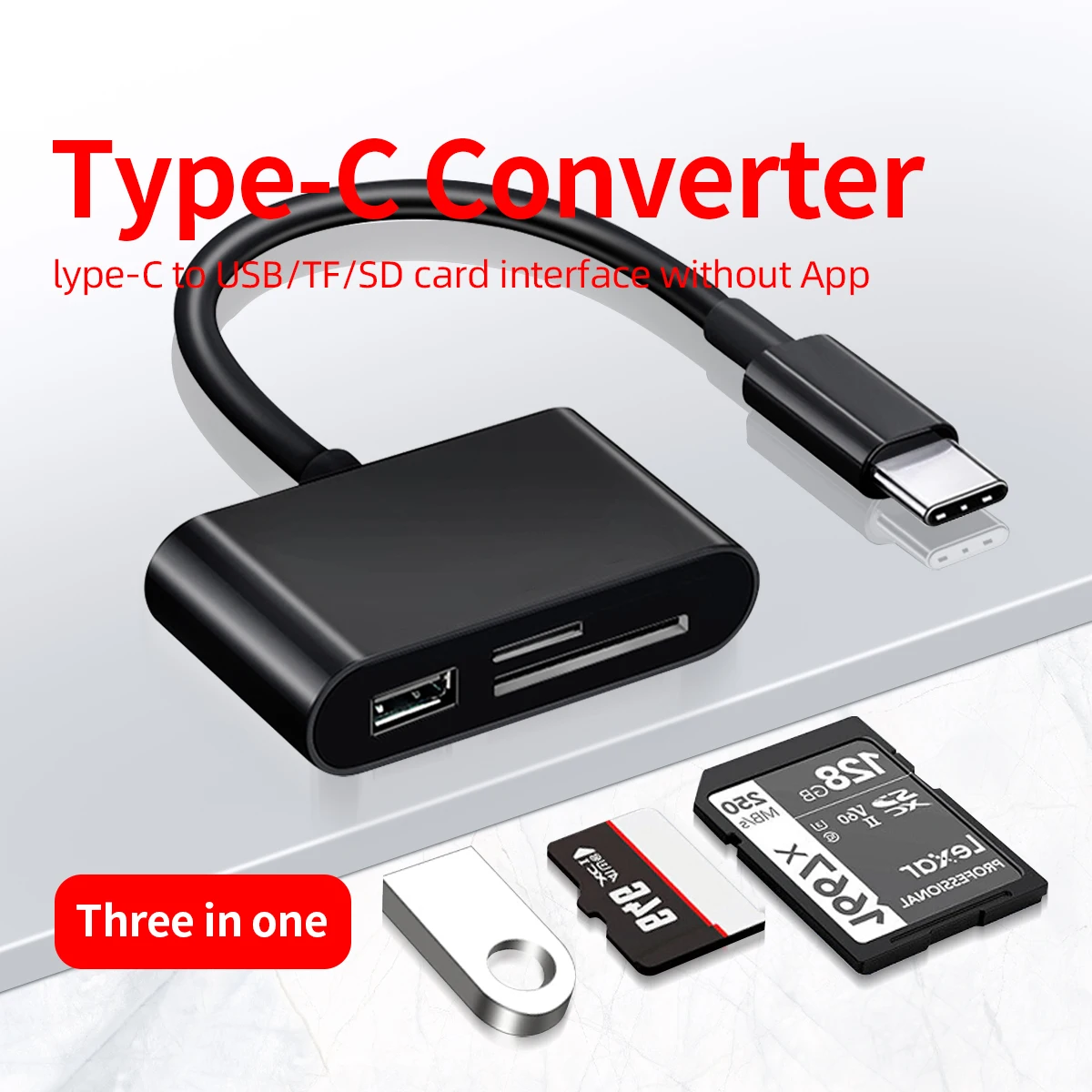 USB Type C кардридер FONKEN OTG адаптер Micro SD/TF для Macbook смартфона кабель передачи данных