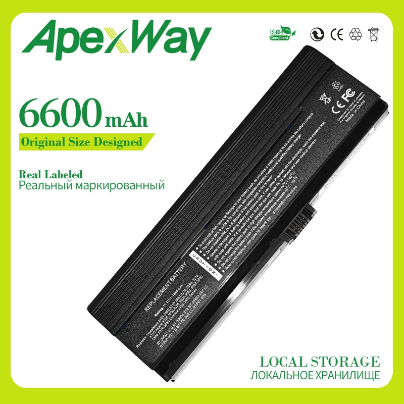 Apexway 9 cells 6600 mAh 11.1V Laptop Battery For Acer Aspire 3000 3030 3050 5000 5500 BATEFL50L9C72 BATEFL50L6C40 BATEFL50L6C48
Apexway 9 cells 6600 mAh 11.1V Laptop Battery For Acer Aspire 3000 3030 3050 5000 5500 BATEFL50L9C72 BATEFL50L6C40 BATEFL50L6C48