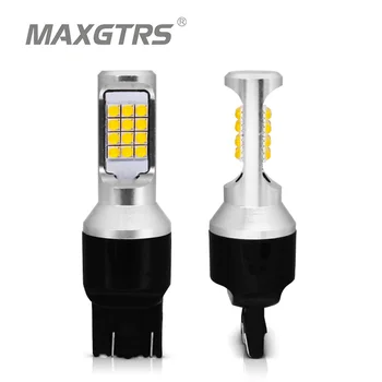 

2x Newest 7443 7444 7440 7441 992 W21/5W LED Bulbs 24 SMD 3535 for Reverse Brake Tail RV Turn Signal Lights White 5500K