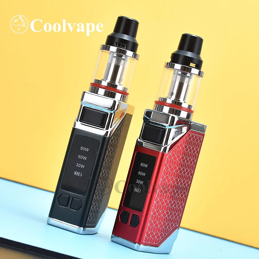 

80W Vape Electronic Cigarettes Starter Kits box mod with 2200mah Build-in Battery 3.5ml Vaper Tank Vaporizer vapor Vape Pen kit