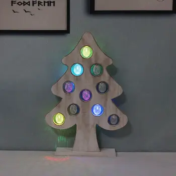 Natural Wood Christmas Tree Ornament Colorful LED Light Xmas Decoration Home Party Festival Holiday Gifts
Natural Wood Christmas Tree Ornament Colorful LED Light Xmas Decoration Home Party Festival Holiday Gifts