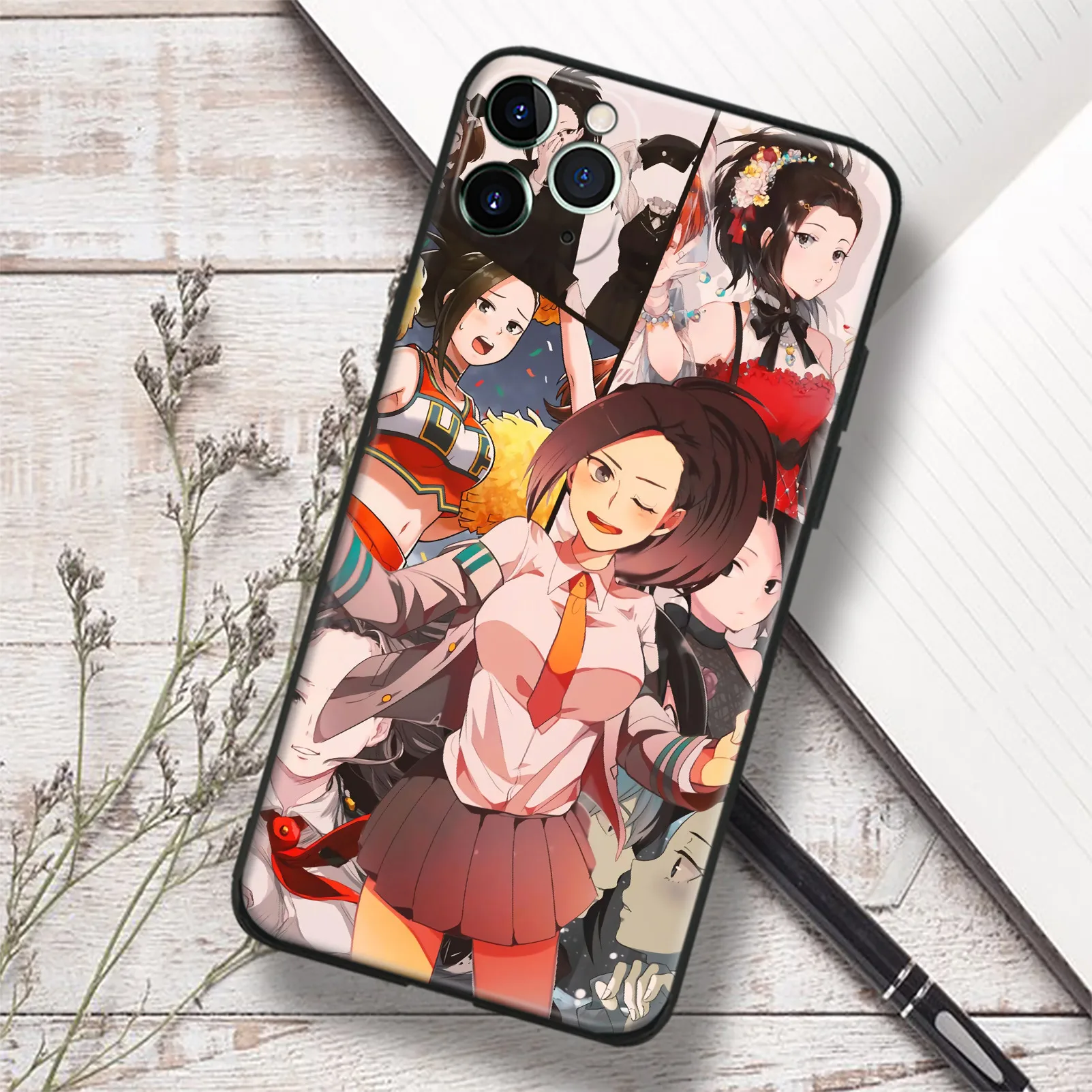 Стеклянный Мягкий силиконовый чехол для телефона Momo Yaoyorozu My Hero Академия IPhone SE 6s 7 8