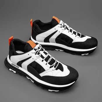 Casual sneakers First layer cowhide men's shoes new South Korean version of small white shoes Vibrato the same clown shoes 
Casual sneakers First layer cowhide men's shoes new South Korean version of small white shoes Vibrato the same clown shoes