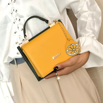 Crossbody Bags for Women PU Leather Small Shoulder Bag Double Sided Yellow Ladies Top Handle Handbag with Fruit Ornament
Crossbody Bags for Women PU Leather Small Shoulder Bag Double Sided Yellow Ladies Top Handle Handbag with Fruit Ornament