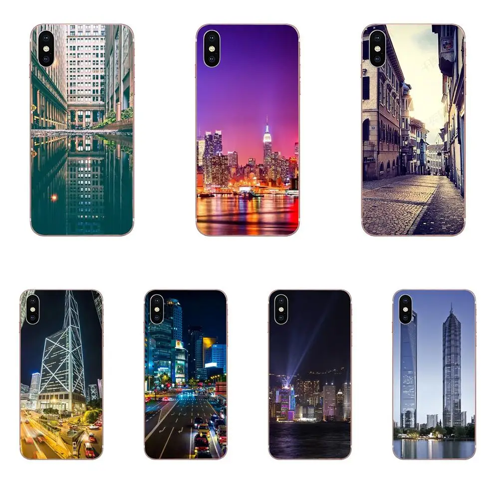 Dusk New York Skyline City Design TPU Transparent Shell Cases For Xiaomi Redmi Note 2 3 3S 4 4A 4X 5 5A 6 6A Pro Plus | Мобильные