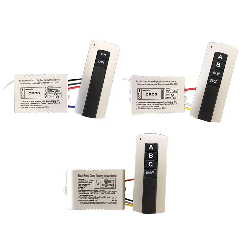 Home Wireless Light Switch 1 Channel 2 Channel 3 Channel ON/OFF Lamp Remote Control Switch Receiver Transmitter Dropshipping
Home Wireless Light Switch 1 Channel 2 Channel 3 Channel ON/OFF Lamp Remote Control Switch Receiver Transmitter Dropshipping