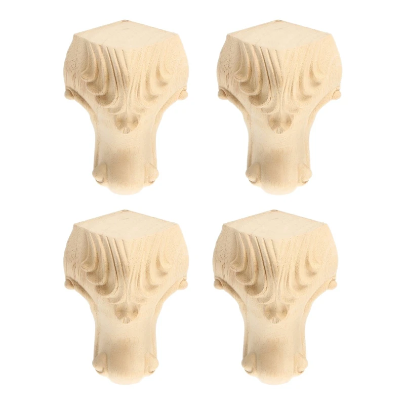 4PCS Wooden Furniture Legs Solid Wood Carved Sofa/Chair/Table/Wardrobe/Loveseat Feet for Home Decor Furniture Legs 5X10cm
4PCS Wooden Furniture Legs Solid Wood Carved Sofa/Chair/Table/Wardrobe/Loveseat Feet for Home Decor Furniture Legs 5X10cm