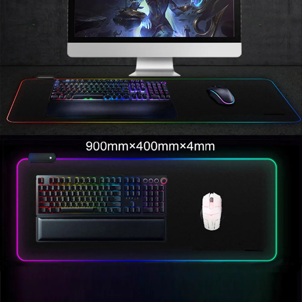 Elisona 40x90cm Large LED RGB Mouse Pad USB Wired Gaming Mousepad Mice Mat for Overwatch Lol Dota Csgo Borderlands Fallout Gamer
Elisona 40x90cm Large LED RGB Mouse Pad USB Wired Gaming Mousepad Mice Mat for Overwatch Lol Dota Csgo Borderlands Fallout Gamer