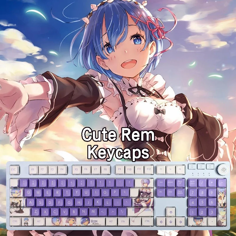 108 Keys Anime Cute Rem Personality Design Individuality Pbt Mechanical Keyboard Original Height Keycap
108 Keys Anime Cute Rem Personality Design Individuality Pbt Mechanical Keyboard Original Height Keycap