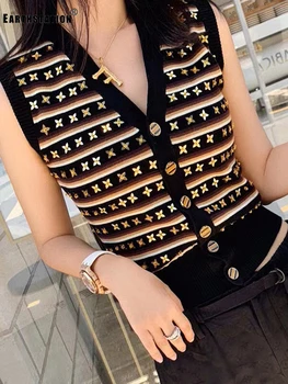 Free shipping heavy crafts applique sequins beading elastic slim stripe knitted sweater vest ladies autumn new style
Free shipping heavy crafts applique sequins beading elastic slim stripe knitted sweater vest ladies autumn new style