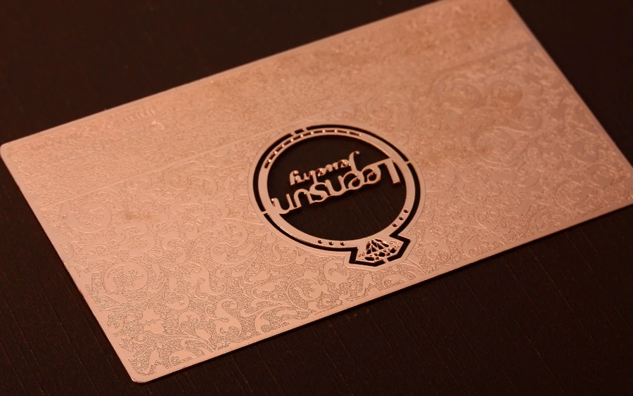 Personalizing Customize Rose gold metal card membership card plating card 