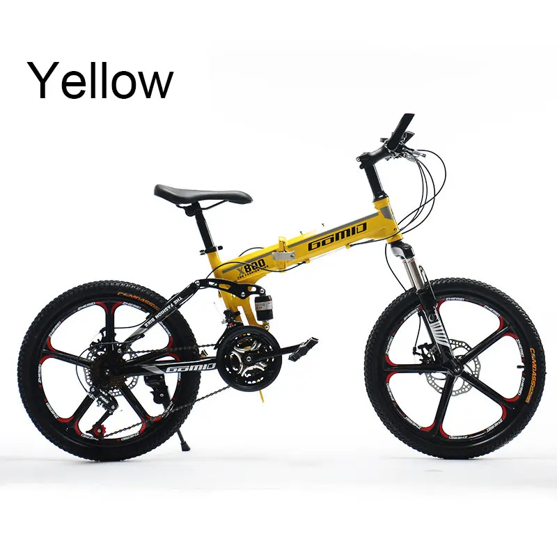 Flash Deal Mountain Bike Bicycle Student Children 20 Inch 21 Speed Folding Double Shock Off Road Men and Women Bicycle 6