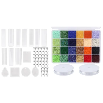 1 Set Millet Beads Alphabet Bead Kit for Diy Beaded Bracelet Jewelry & 1 Set Crystal Epoxy Mold Set with Claw Nails
1 Set Millet Beads Alphabet Bead Kit for Diy Beaded Bracelet Jewelry & 1 Set Crystal Epoxy Mold Set with Claw Nails