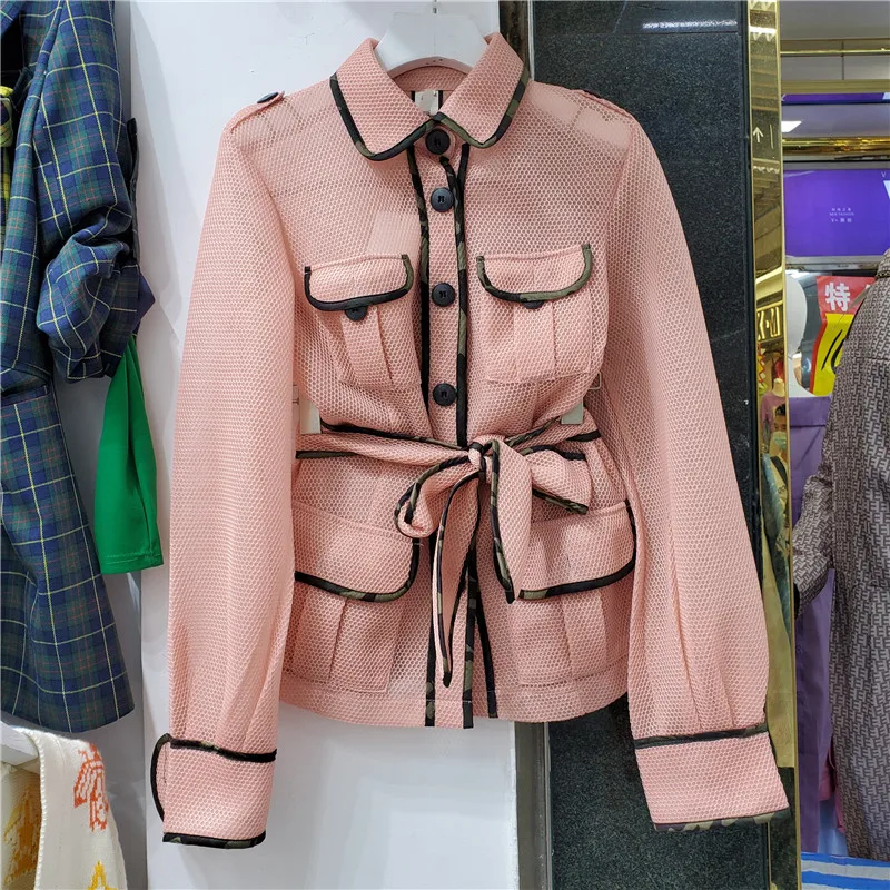 2020 Early Autumn Jacket Woman New Grid Pink Lace-up Waist Elegant All-match Slim-Fit Jacket Girls Ladies Fall Jackets Coat Top
2020 Early Autumn Jacket Woman New Grid Pink Lace-up Waist Elegant All-match Slim-Fit Jacket Girls Ladies Fall Jackets Coat Top