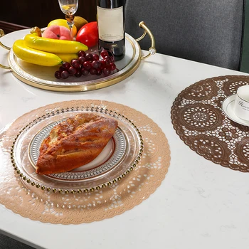 Autumn Winter Waterproof Oil-proof Creative Hard Round Western Placemat Home Upscale Insulation Pads Easy To Clean Placemat
Autumn Winter Waterproof Oil-proof Creative Hard Round Western Placemat Home Upscale Insulation Pads Easy To Clean Placemat