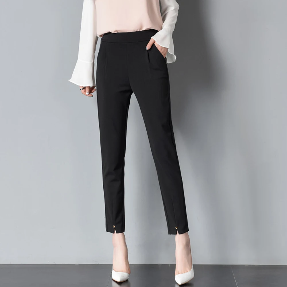 Autumn Fashion Korean Version Slim Women Pants Elegant Split Beading Pants Women Elastic Waist Casual Women Harem Pants
Autumn Fashion Korean Version Slim Women Pants Elegant Split Beading Pants Women Elastic Waist Casual Women Harem Pants