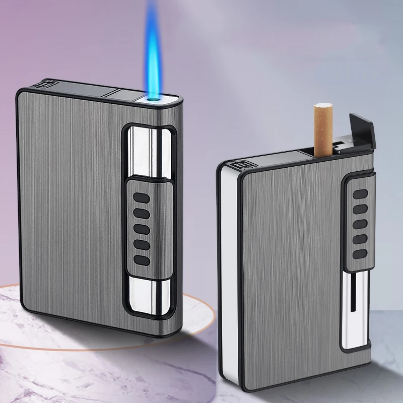 10 Pcs Automatic Torch Lighter Cigarette Case Cigarette Capacity Can Mount Lighter Metal Gas Lighter Turbo For Men Smoking
10 Pcs Automatic Torch Lighter Cigarette Case Cigarette Capacity Can Mount Lighter Metal Gas Lighter Turbo For Men Smoking