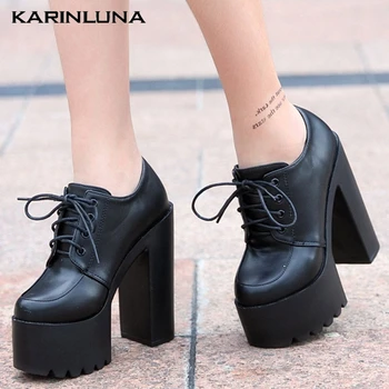 Karinluna New Platform Lace Up Spuer High Heels Shoes Fashion Ankle Boots Women Booties
Karinluna New Platform Lace Up Spuer High Heels Shoes Fashion Ankle Boots Women Booties