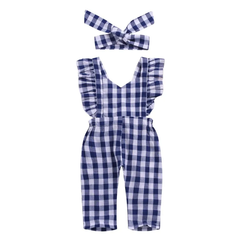 2pcs Girls Rompers Summer Sleeveless Jumpsuits For Girls Clothes Cotton Plaid Print Stitching Ruffles Cute Jumpsuit+ Headband 6
2pcs Girls Rompers Summer Sleeveless Jumpsuits For Girls Clothes Cotton Plaid Print Stitching Ruffles Cute Jumpsuit+ Headband 6