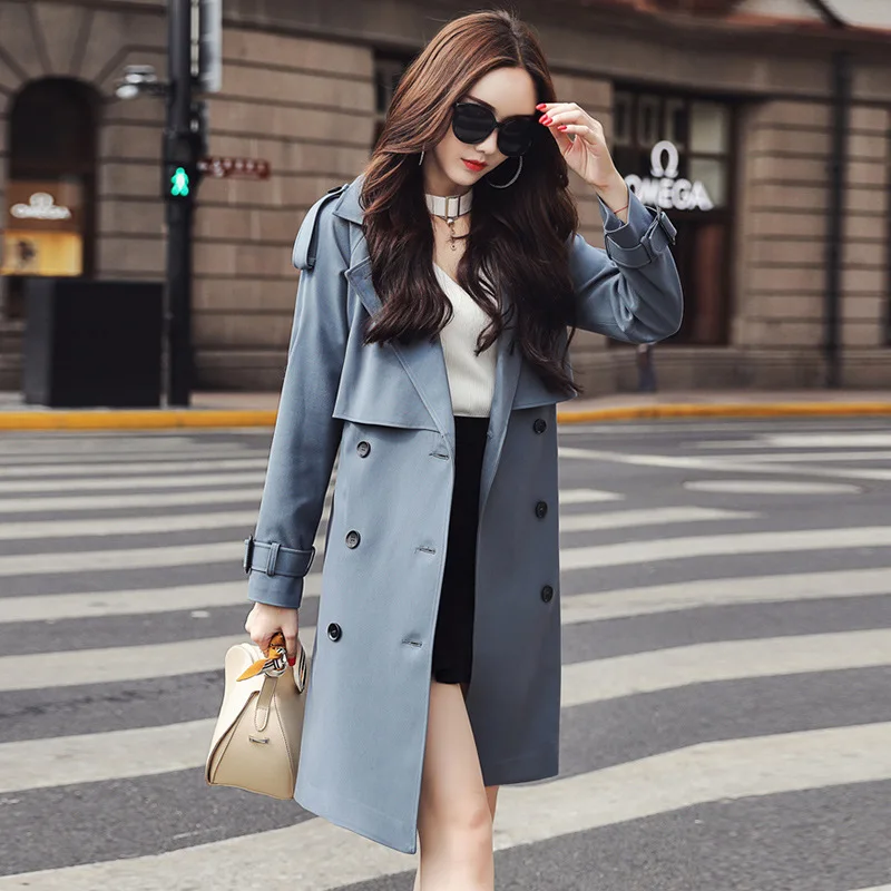 2019 New Spring Autumn Fashion Casual Women's Trench Coat Long Outerwear Loose Clothes For Lady With Belt D190813
2019 New Spring Autumn Fashion Casual Women's Trench Coat Long Outerwear Loose Clothes For Lady With Belt D190813