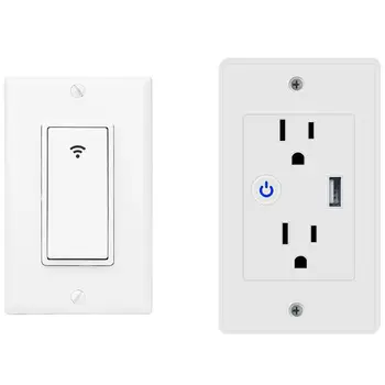 Smart Switch WiFi Mobile Phone Remote Control 2.4GHz WiFi Wall Home Switch with Remote Remote Timing Switch(US Plug)
Smart Switch WiFi Mobile Phone Remote Control 2.4GHz WiFi Wall Home Switch with Remote Remote Timing Switch(US Plug)