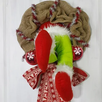 Christmas Creative-Christmas Wreath Front Door Decoration Fun Green Doll Family Decoration Props--S Code 11
Christmas Creative-Christmas Wreath Front Door Decoration Fun Green Doll Family Decoration Props--S Code 11