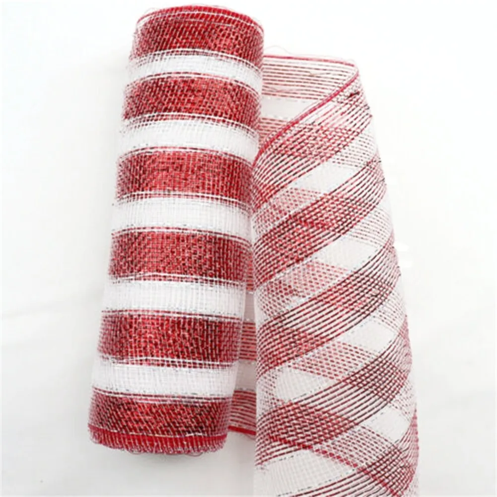 10yards 26cm Christmas Ribbon Red White Stripe Mesh Ribbon Wedding Party Xmas Decoration Flower Gift Packing Home Decor Navidad
10yards 26cm Christmas Ribbon Red White Stripe Mesh Ribbon Wedding Party Xmas Decoration Flower Gift Packing Home Decor Navidad