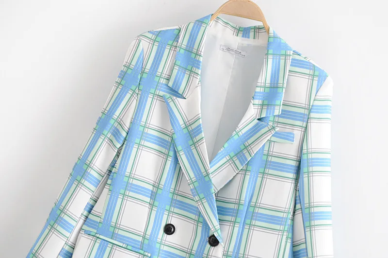 2019 Spring New Products British Style Plaid Double Breasted Suit Jacket Women's W-27267
2019 Spring New Products British Style Plaid Double Breasted Suit Jacket Women's W-27267