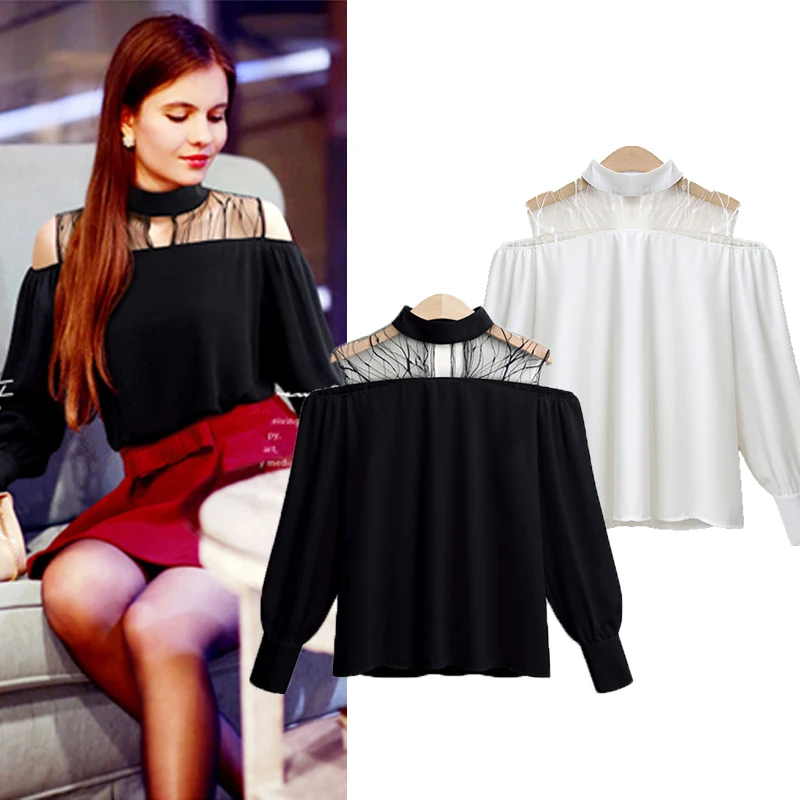5XL Plus Size Women's Mesh Off-the-shoulder Chiffon Shirt 2020 New Fashion For Girls
5XL Plus Size Women's Mesh Off-the-shoulder Chiffon Shirt 2020 New Fashion For Girls