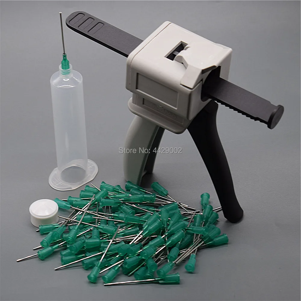 30cc Dispensing Gun Manual Applicator Adhesive Dispenser & 100x Needle Dispensing 18G Needle for Ink Refill Glue & 30cc Syringe
30cc Dispensing Gun Manual Applicator Adhesive Dispenser & 100x Needle Dispensing 18G Needle for Ink Refill Glue & 30cc Syringe