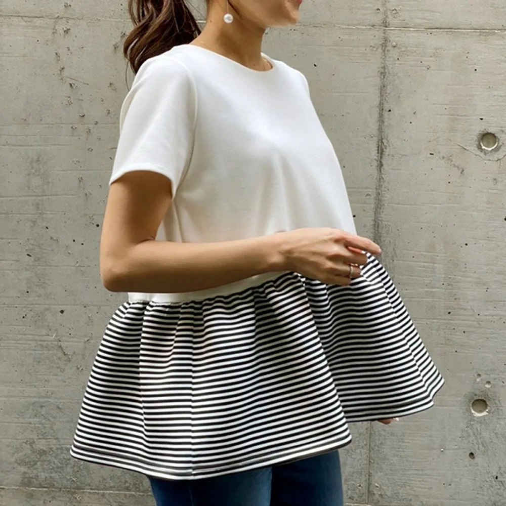 Women Ruffles Patchwork Loose Irregular Sweatshirts Female Pullovers Chic Tops Women Ruffles Patchwork Loose Irregular Sweatshirts Female Pullovers Chic Tops