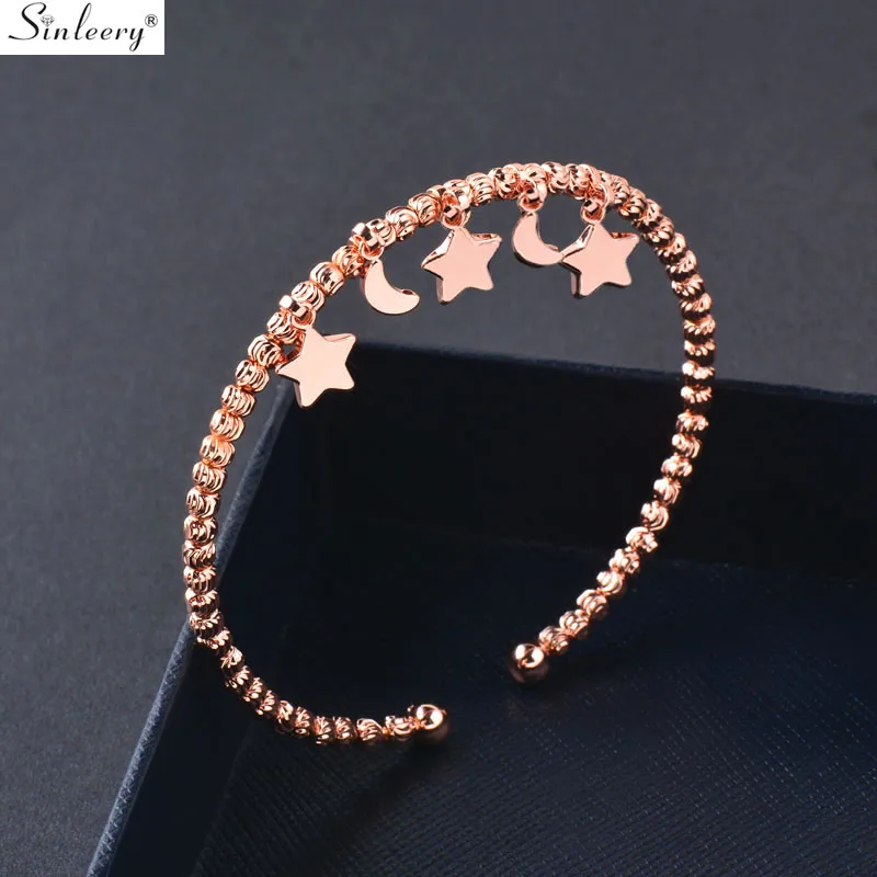 SINLEERY Cute Moon Star Adjustable Bangle Beautiful Bracelet Femme Rose Gold Silver Color Friendship Bracelets Jewelry SL147 SSC
SINLEERY Cute Moon Star Adjustable Bangle Beautiful Bracelet Femme Rose Gold Silver Color Friendship Bracelets Jewelry SL147 SSC