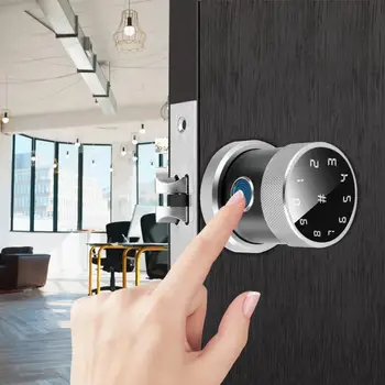 Smart Fingerprint Locks Password Card Reader Bluetooth App Home Security Sphere Door Lock Silver Anti-theft locker
Smart Fingerprint Locks Password Card Reader Bluetooth App Home Security Sphere Door Lock Silver Anti-theft locker
