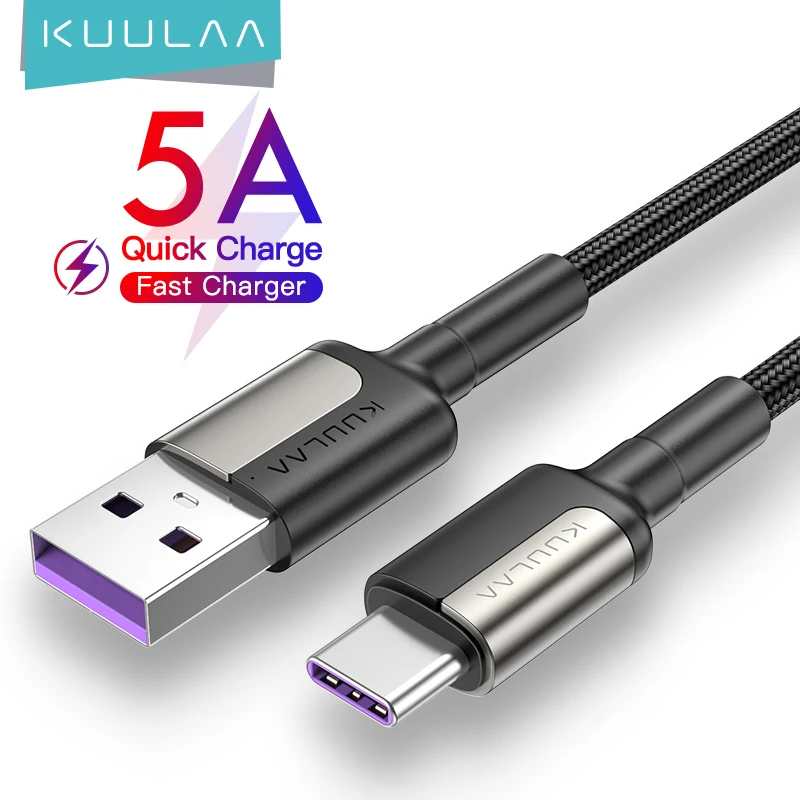 KUULAA 5A USB Type C Cable for Huawei Mate 20 Pro P20 Lite Supercharge Fast Charging Type-C P30 | Мобильные телефоны и