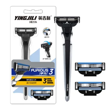 TFLYSHAVE Forious 3 Men Shaver Razor Blade 3 Layer Shaving Razor Hair Removal Trimmer Compatible with Mach 3
TFLYSHAVE Forious 3 Men Shaver Razor Blade 3 Layer Shaving Razor Hair Removal Trimmer Compatible with Mach 3