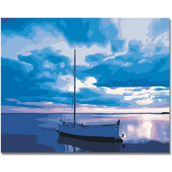 Paint by Numbers Kit DIY Oil Painting Without Frame For Home Decoration Canoe Seaside Boat Horizon 40 x 50cm
Paint by Numbers Kit DIY Oil Painting Without Frame For Home Decoration Canoe Seaside Boat Horizon 40 x 50cm